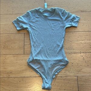 SKIMS Light Blue Women's Shapewear Bodysuit thong style mesh